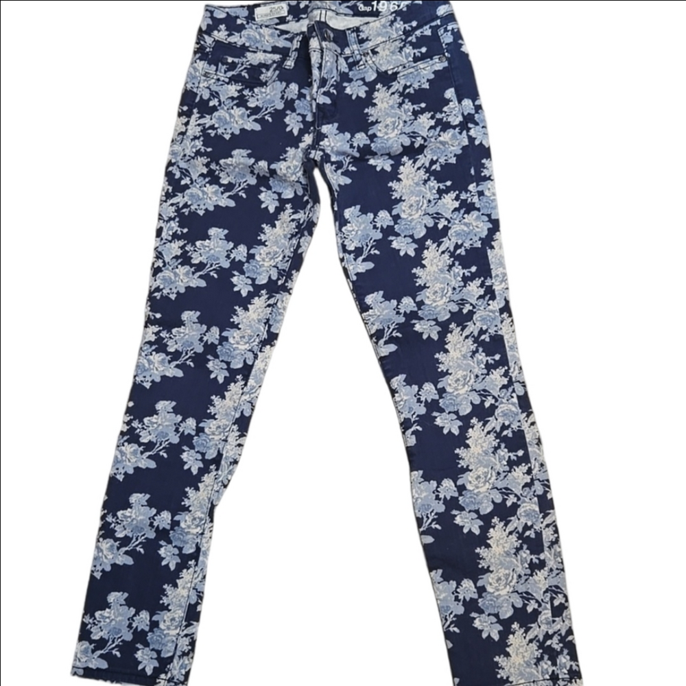 ♡Gap 1969 Floral Skinny Jeans Size 0/25